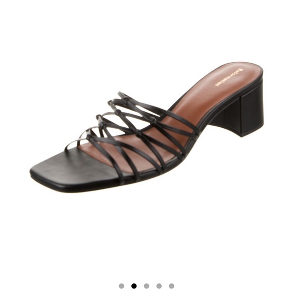 NWT Reformation Black Leather Strappy Sandals - Picture 2 of 8